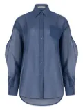 PARAMIDONNA Jade sheer shirt - Blue