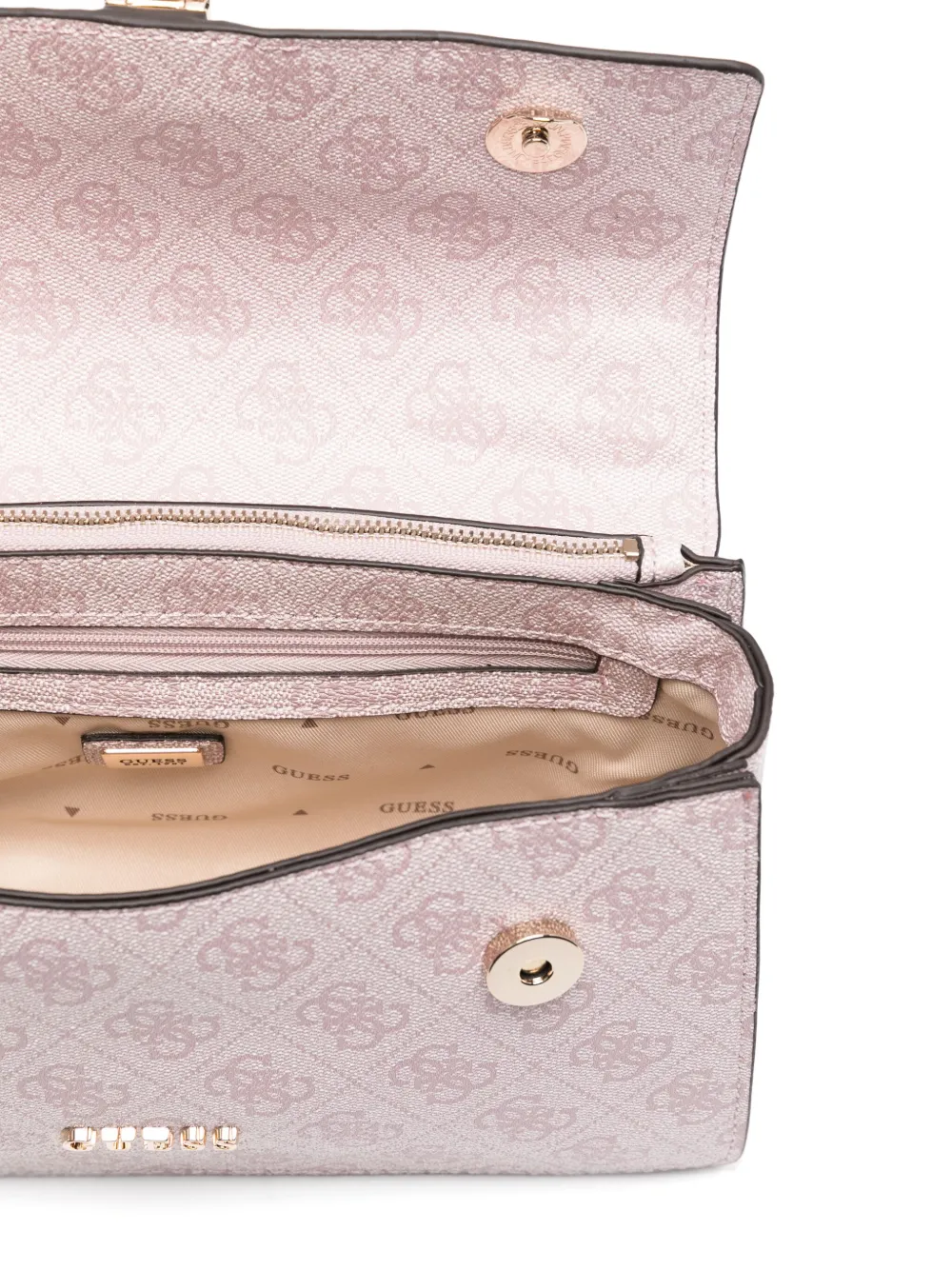 GUESS USA Zamira schoudertas Roze