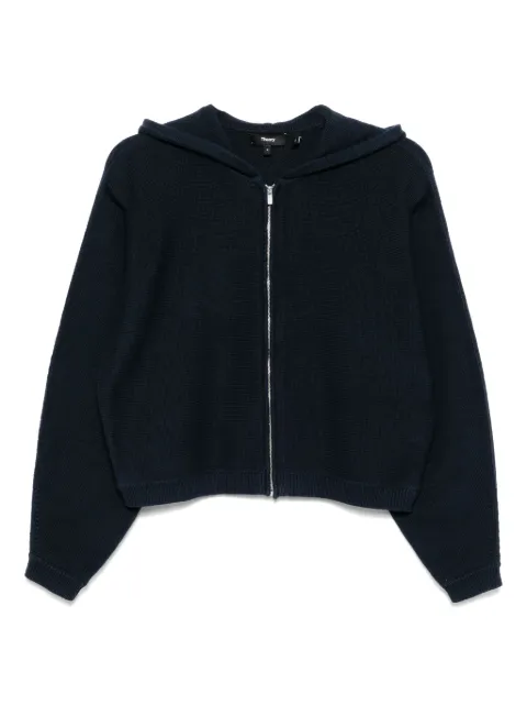 Theory hooded zip-up jacket
