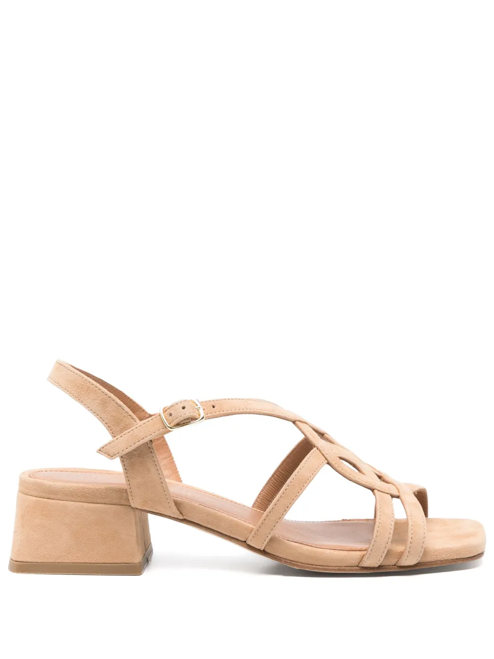 Julie Dee 40mm leather sandals Beige