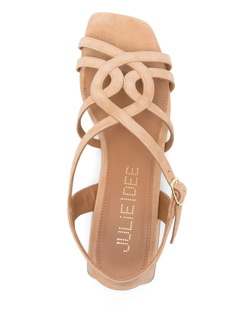Julie Dee Leren sandalen Beige