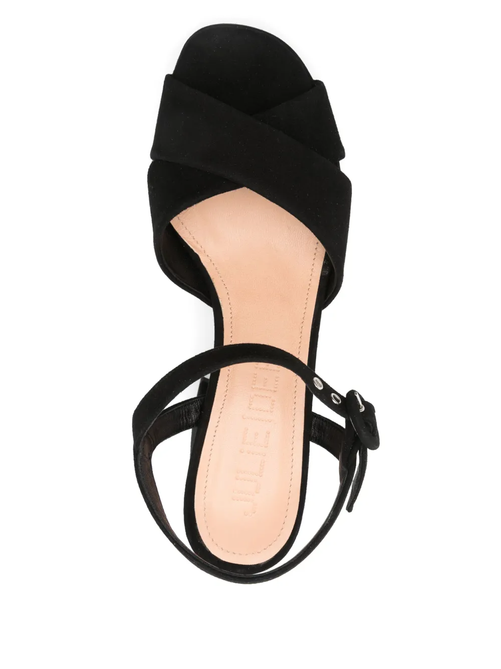 Julie Dee 90mm suede sandals Black