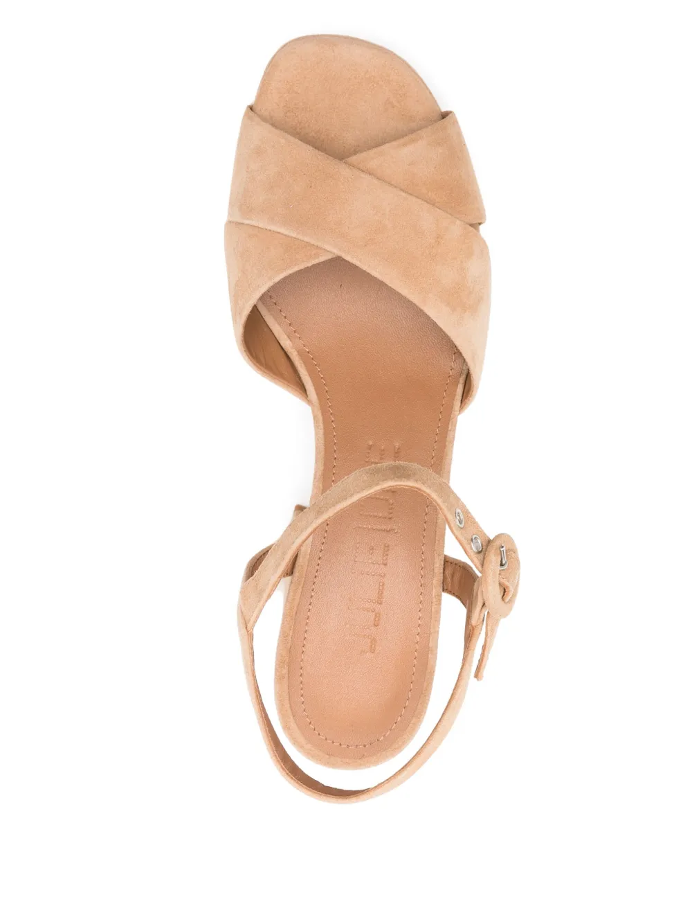 Julie Dee Suède sandalen Beige