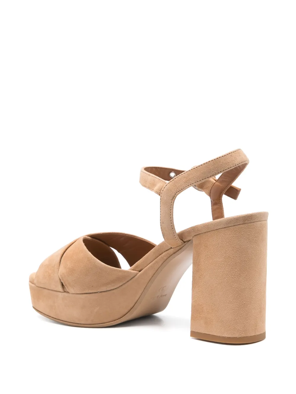 Julie Dee Suède sandalen Beige