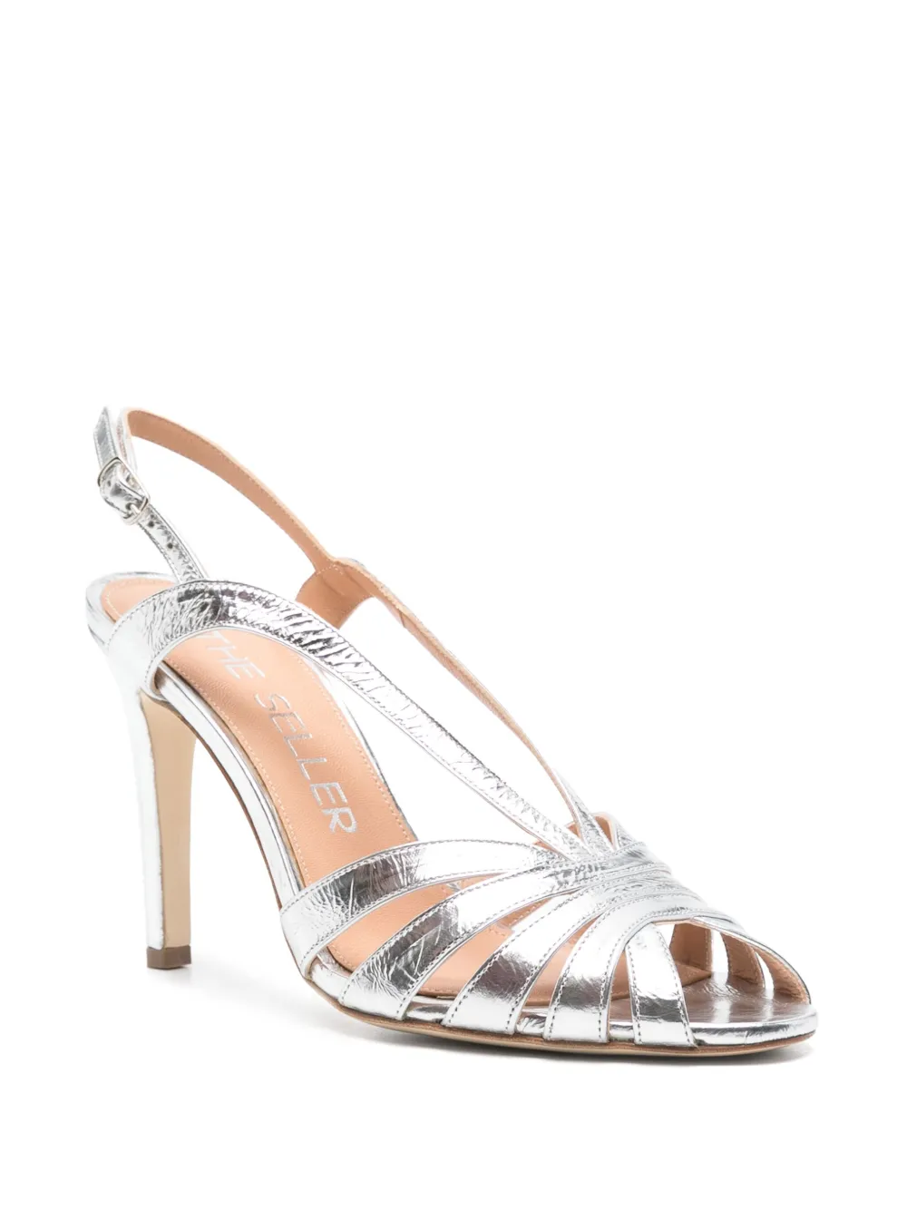 The Seller 90mm leather sandals - Zilver