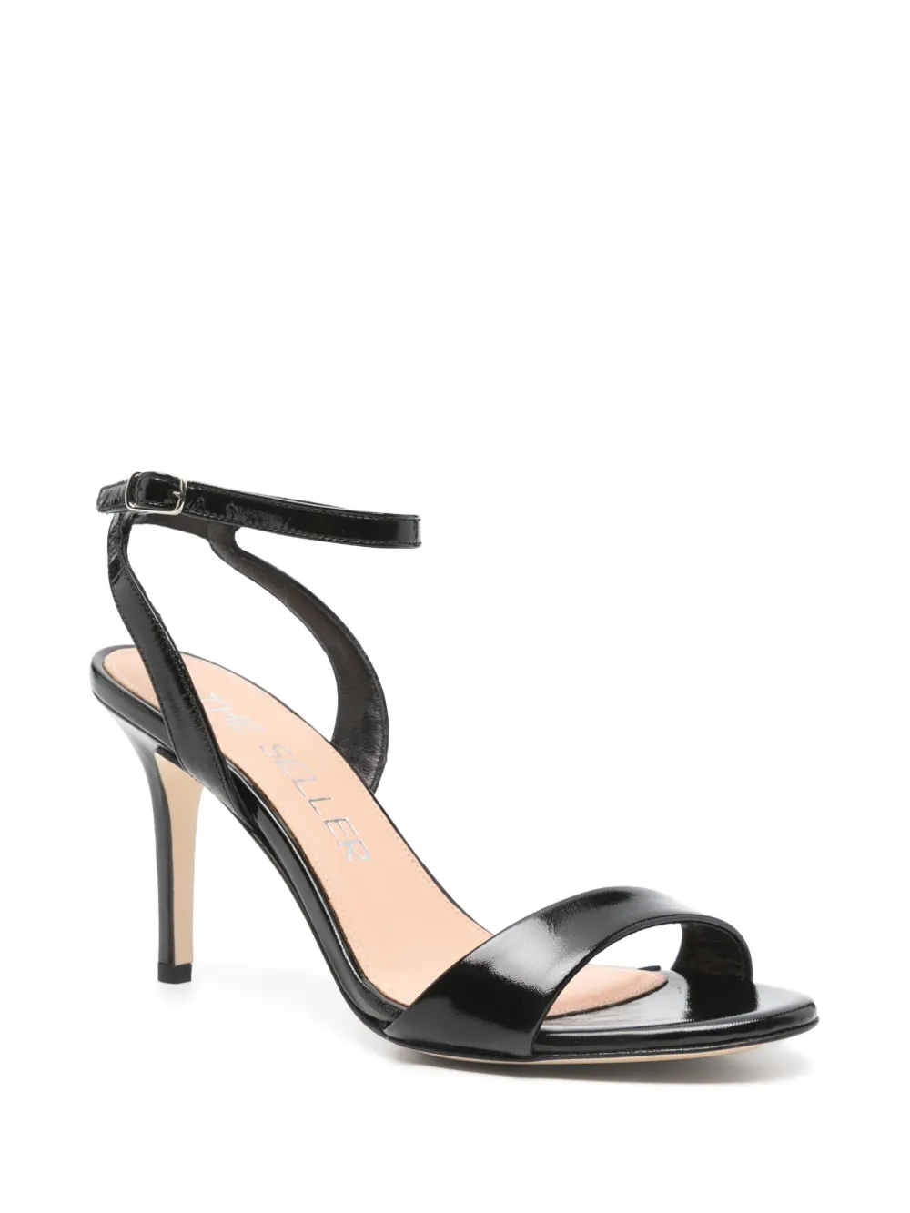 The Seller 80mm leather sandals - Zwart