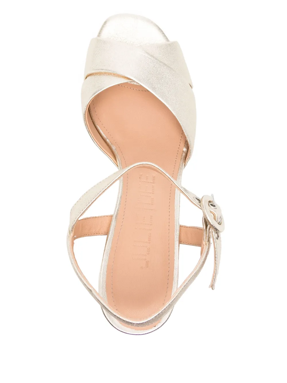 Julie Dee 90mmm leather sandals Gold
