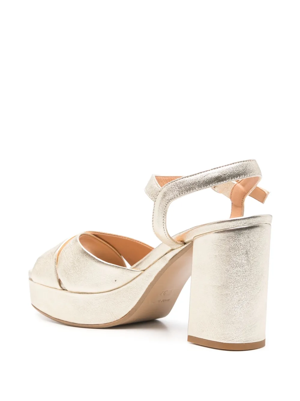 Julie Dee 90mmm leather sandals Gold