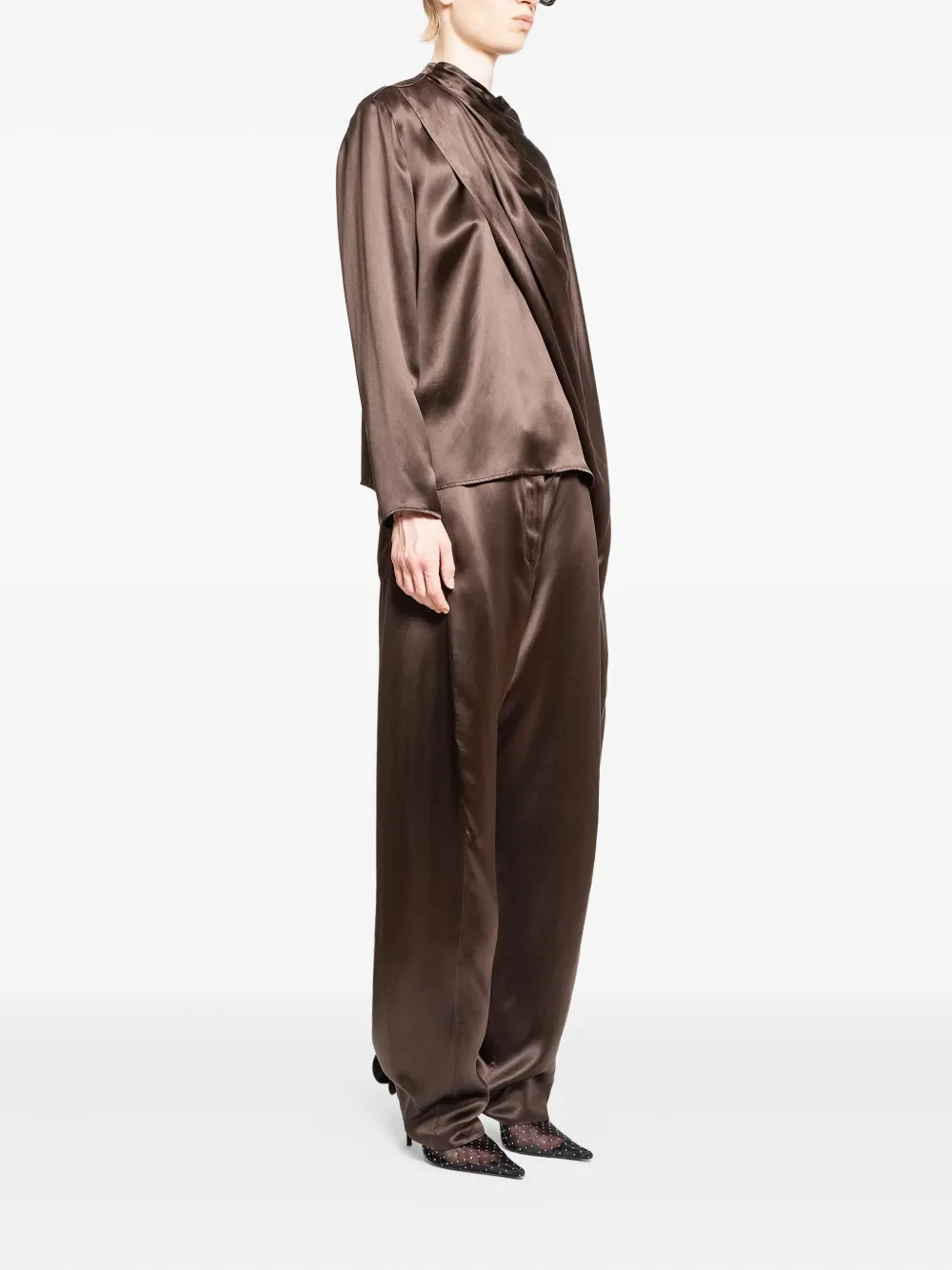 Magda Butrym draped silk blouse | Blouses | Image 2