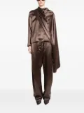 Magda Butrym draped silk blouse - Brown