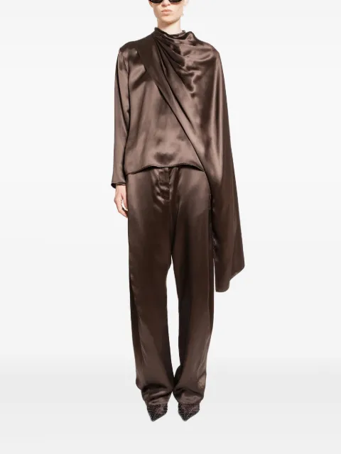 Magda Butrym draped silk blouse