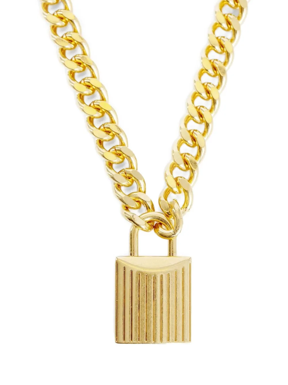 Tom Ford Padlock Chain Necklace In Gold