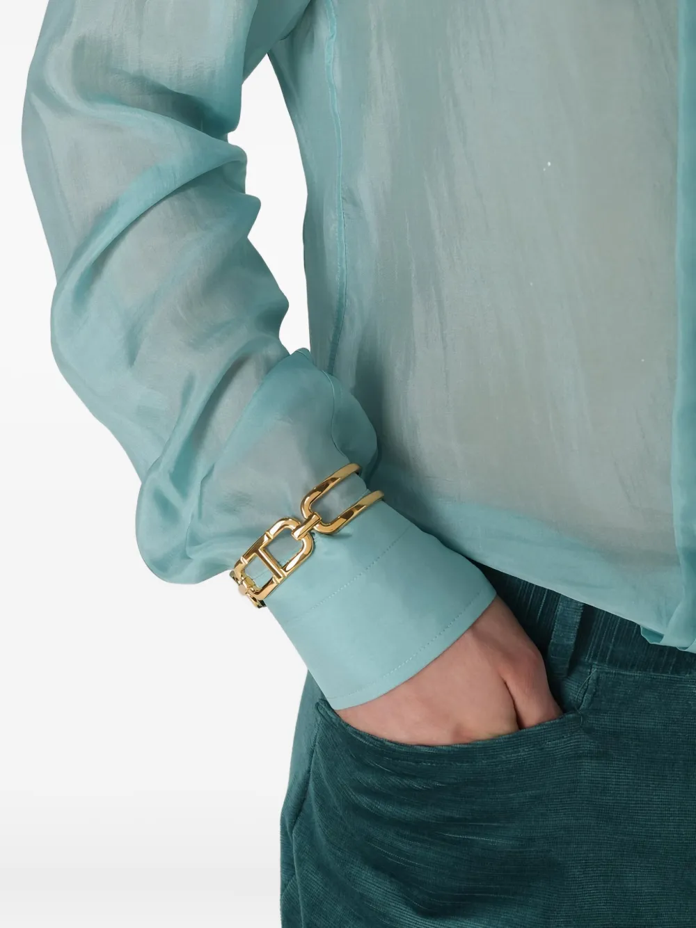 Tom Ford Double-link Bracelet In Gold
