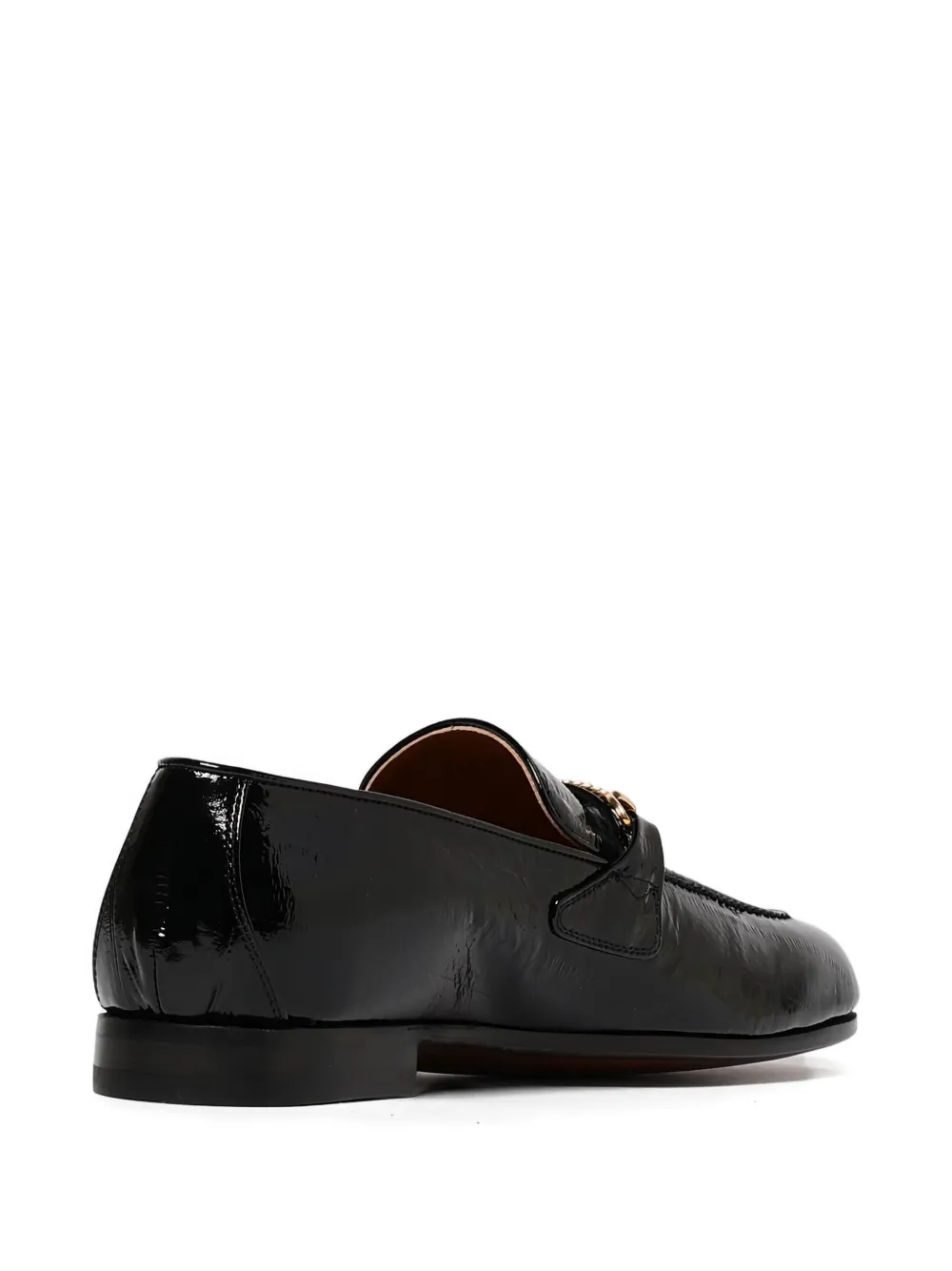 TOM FORD Gigi lakleren loafers met ketting Zwart