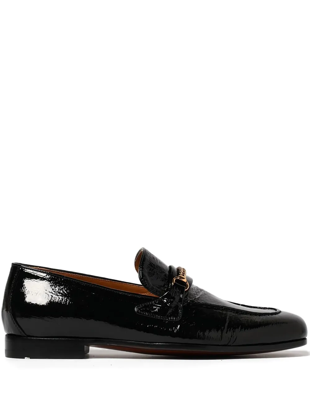 TOM FORD Gigi lakleren loafers met ketting Zwart