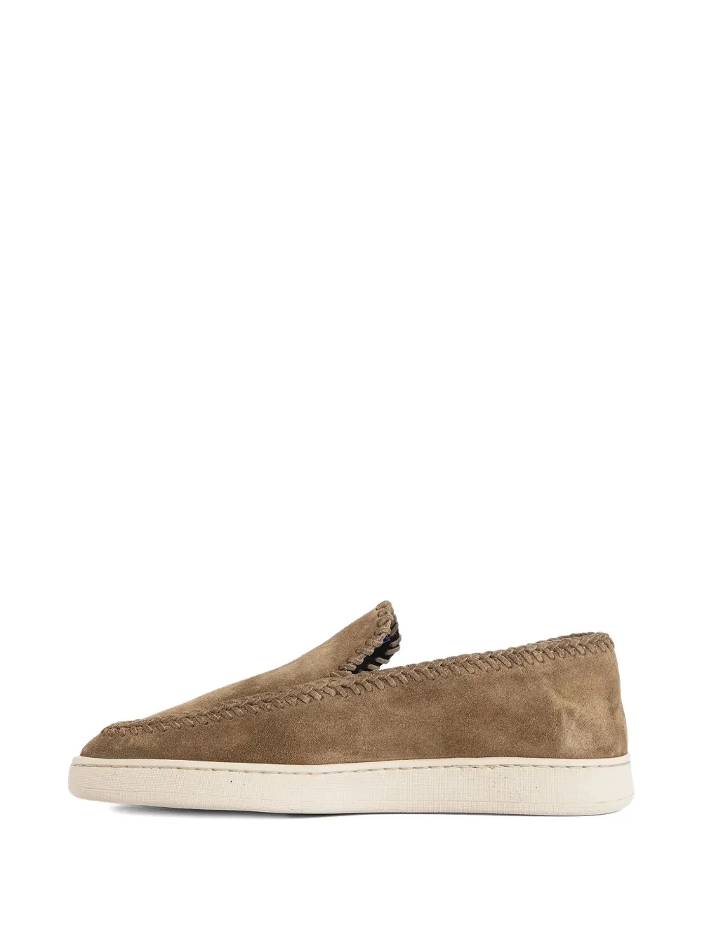 Officine Creative suede stitched loafers Brown