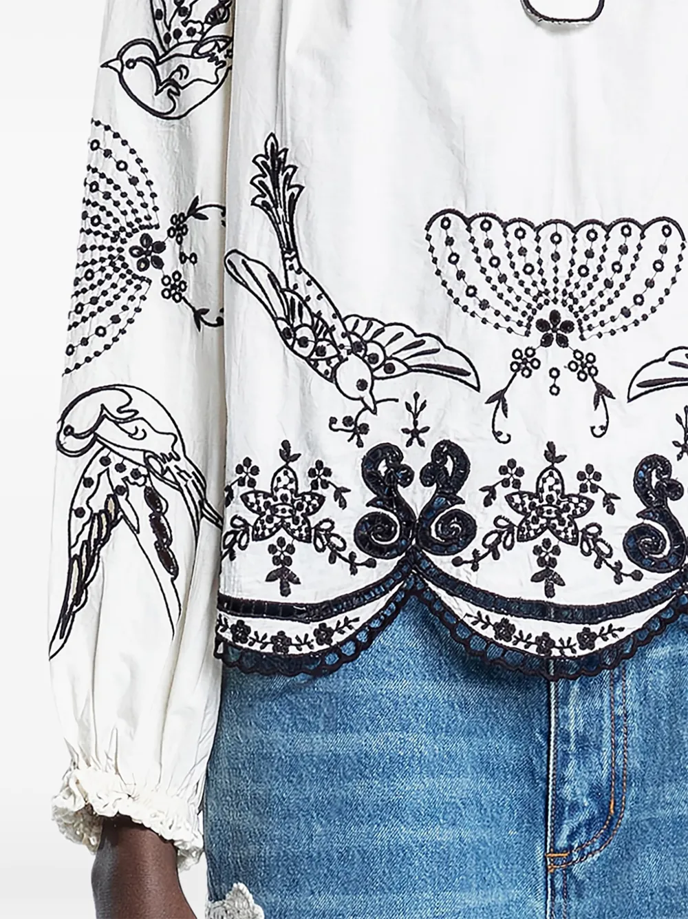 Sea V-neck blouse - Wit