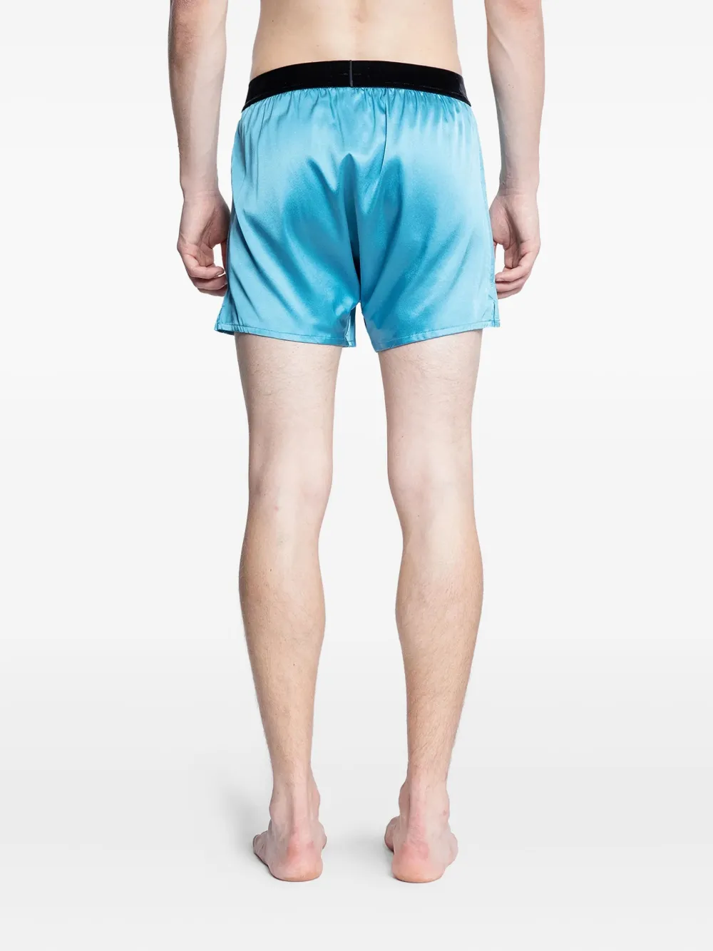 Tom Ford Logo-waistband Boxers In Blue