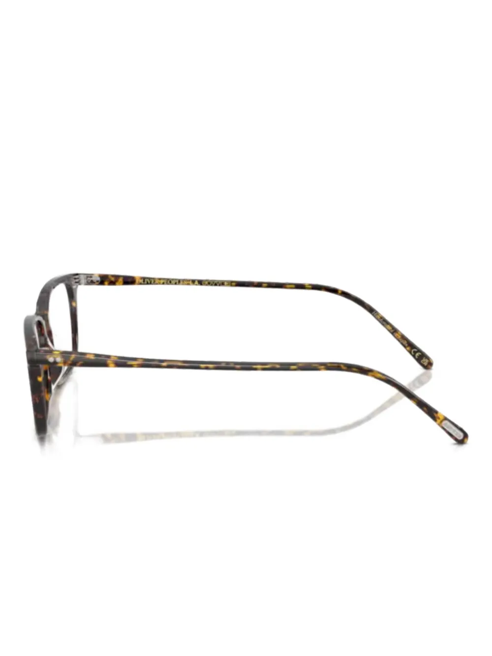 Oliver Peoples Bril met schildpadschild-design Bruin
