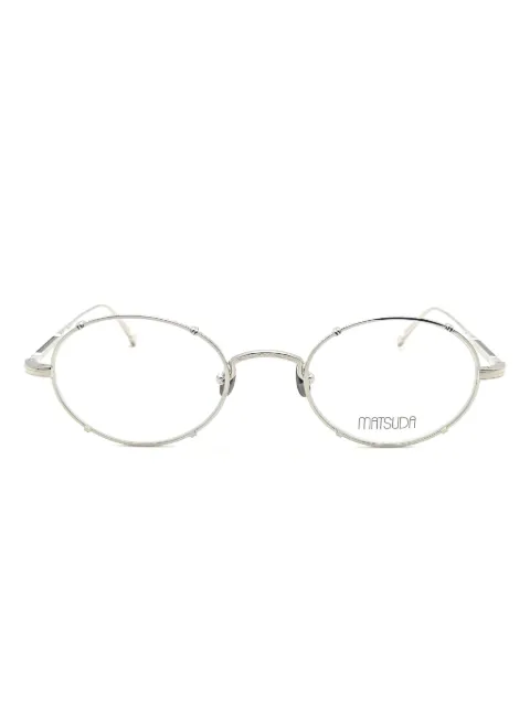 Matsuda oval-frame nose-pad glasses