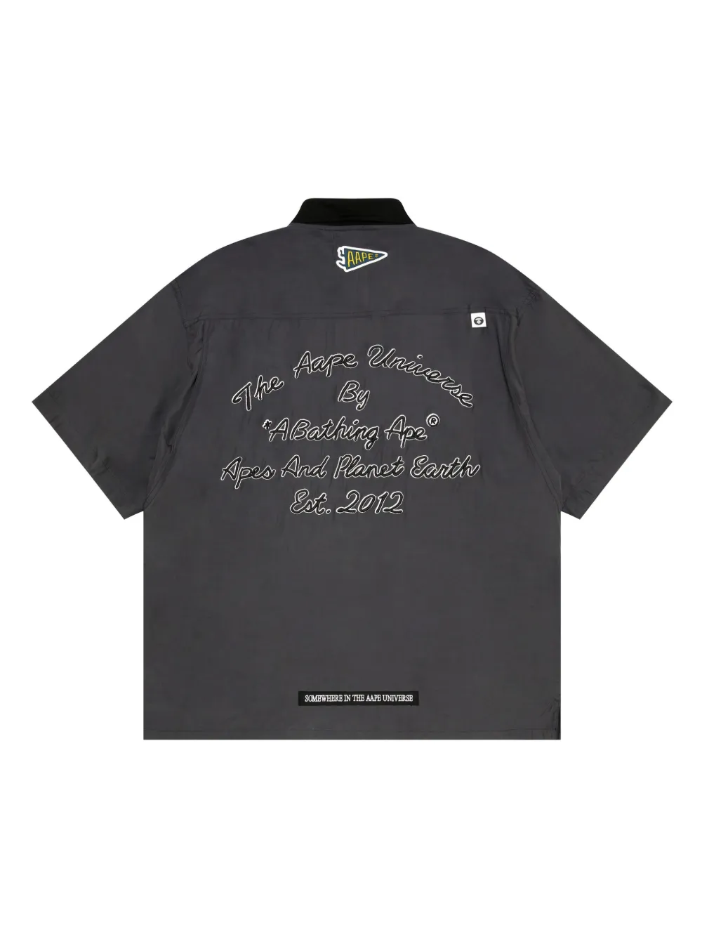AAPE BY *A BATHING APE Overhemd met korte mouwen en logo - Grijs