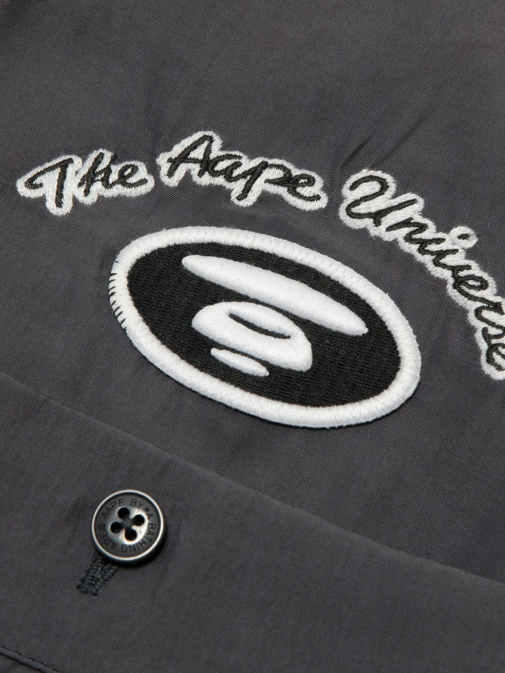 AAPE BY *A BATHING APE Overhemd met korte mouwen en logo Grijs