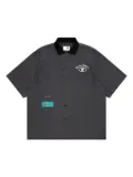 AAPE BY *A BATHING APE® logo-appliqué short-sleeve shirt - Grey