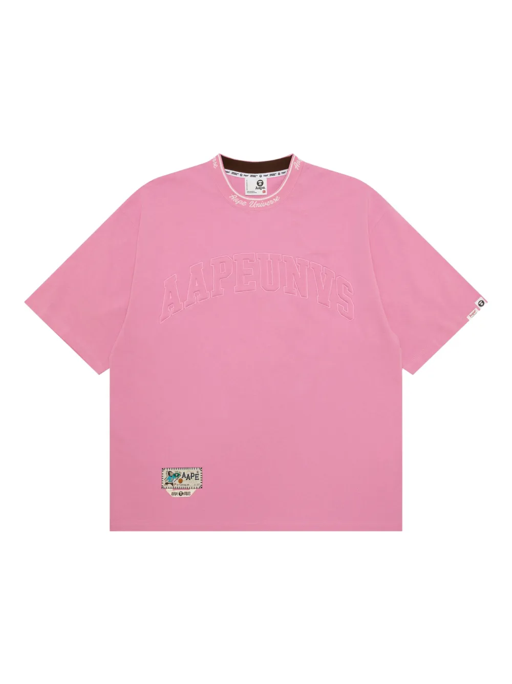 AAPE BY *A BATHING APE® playera con logo en relieve | rosado | Image 1