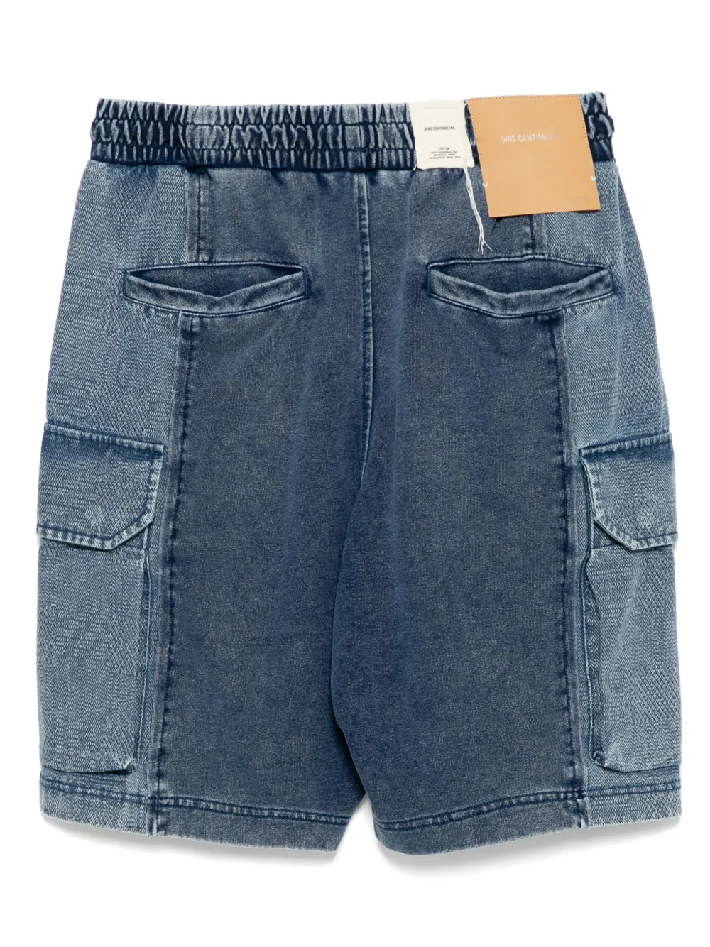 FIVE CM Cargo shorts met logopatch - Blauw