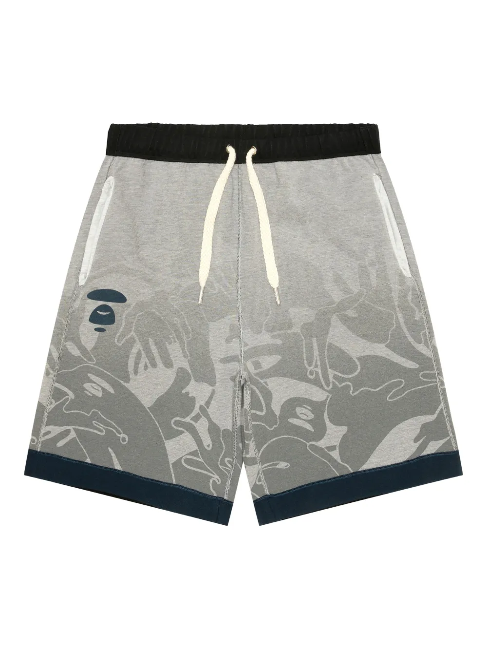 AAPE BY *A BATHING APE Shorts met grafische print Zwart