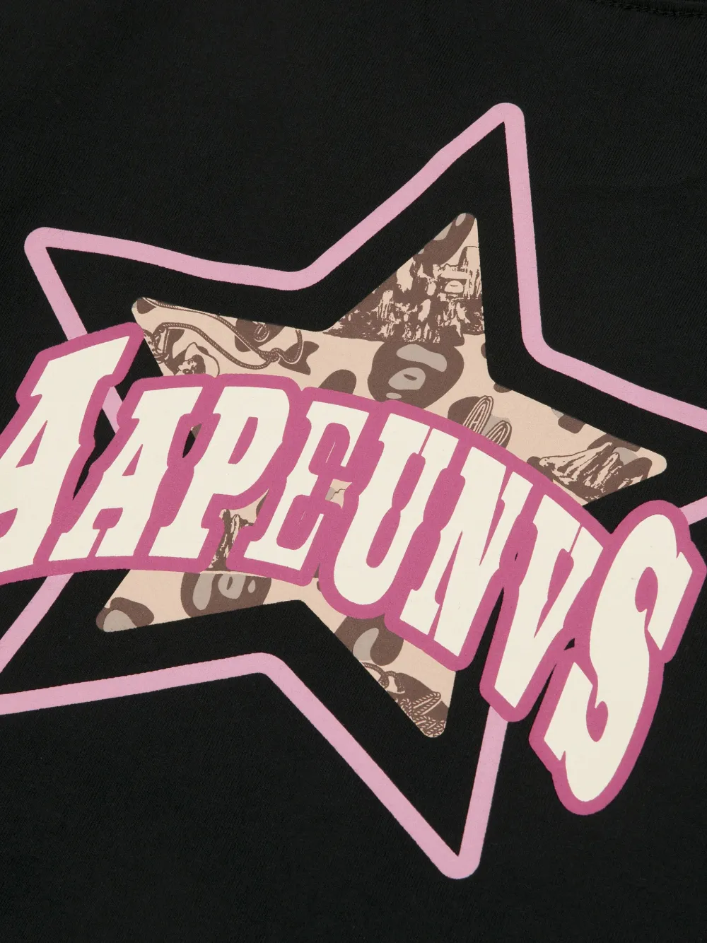 AAPE BY *A BATHING APE T-shirt met grafische ster Zwart