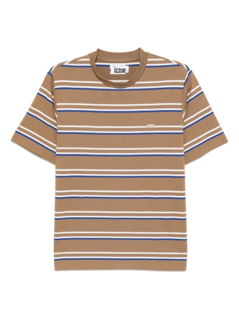 izzue striped logo T-shirt