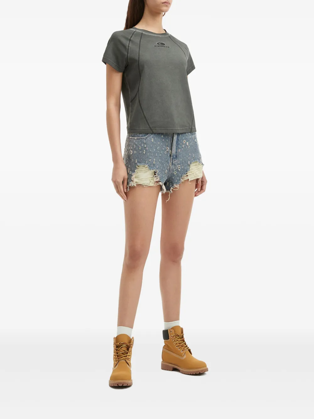 Musium Div. distressed denim shorts | Short Shorts | Image 2