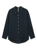 tout a coup contrast-stitch button-up shirt - Blue