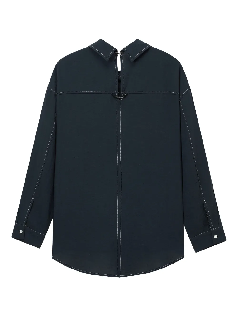 Tout a coup Blouse met contrasterend stiksel - Blauw