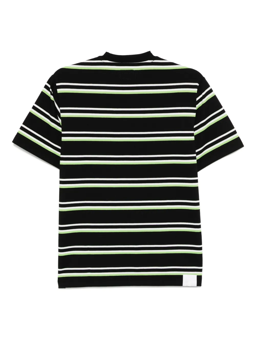 Izzue Gestreept T-shirt met logo - Zwart