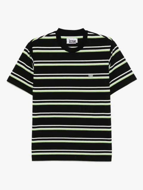izzue striped logo T-shirt