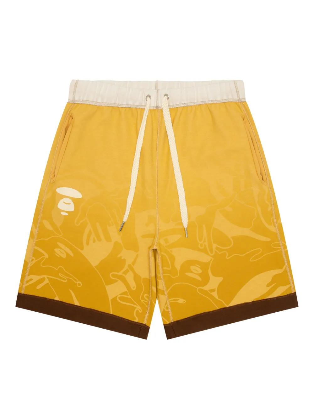 AAPE BY *A BATHING APE Shorts met logoprint Beige