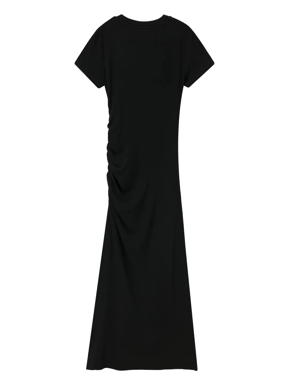 Tout a coup T-shirtjurk met ruches - Zwart
