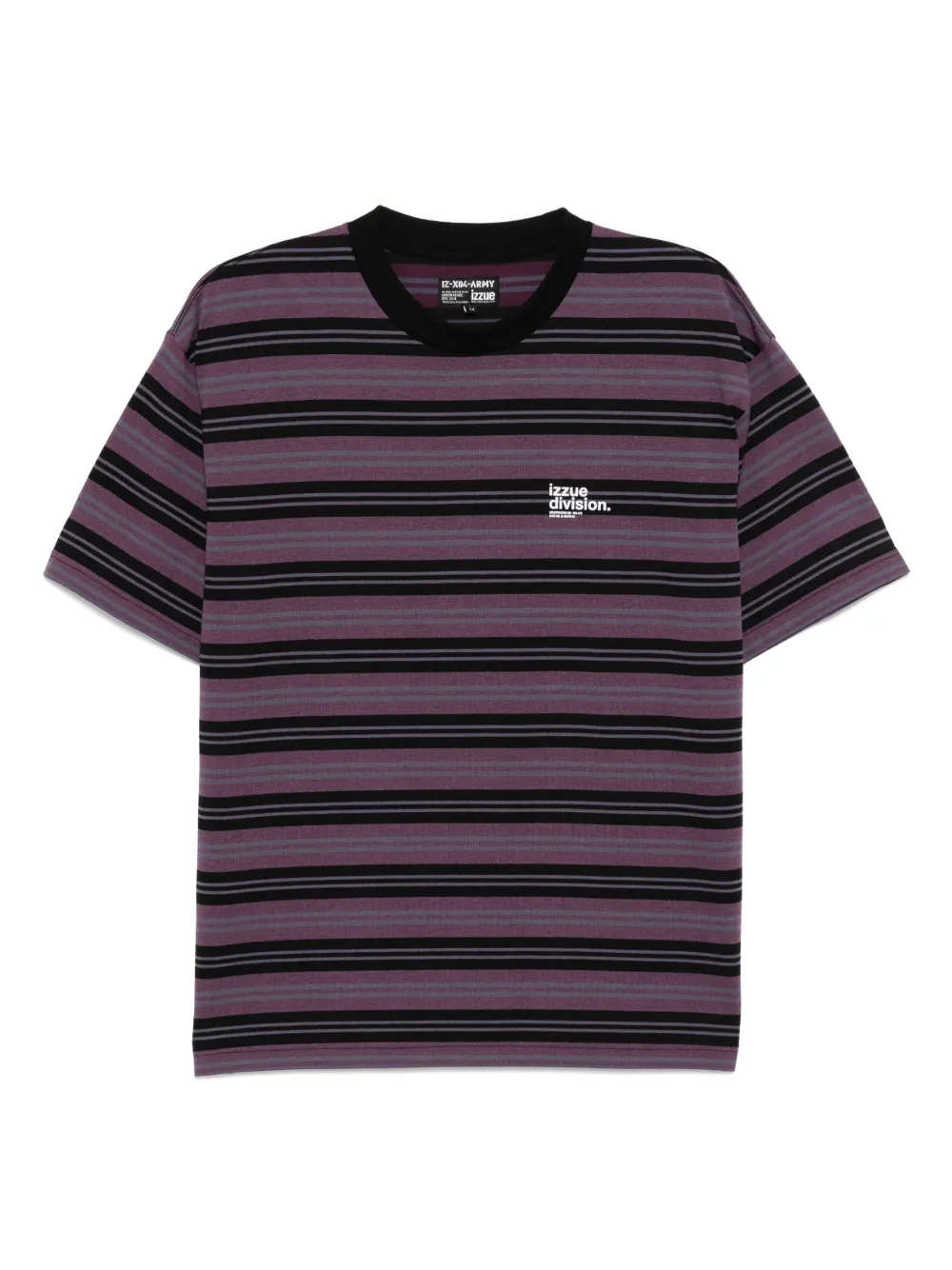 izzue playera con logo y motivo de rayas | morado | Image 1