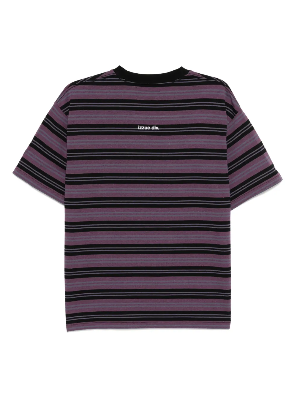 Izzue Gestreept T-shirt met logo - Paars