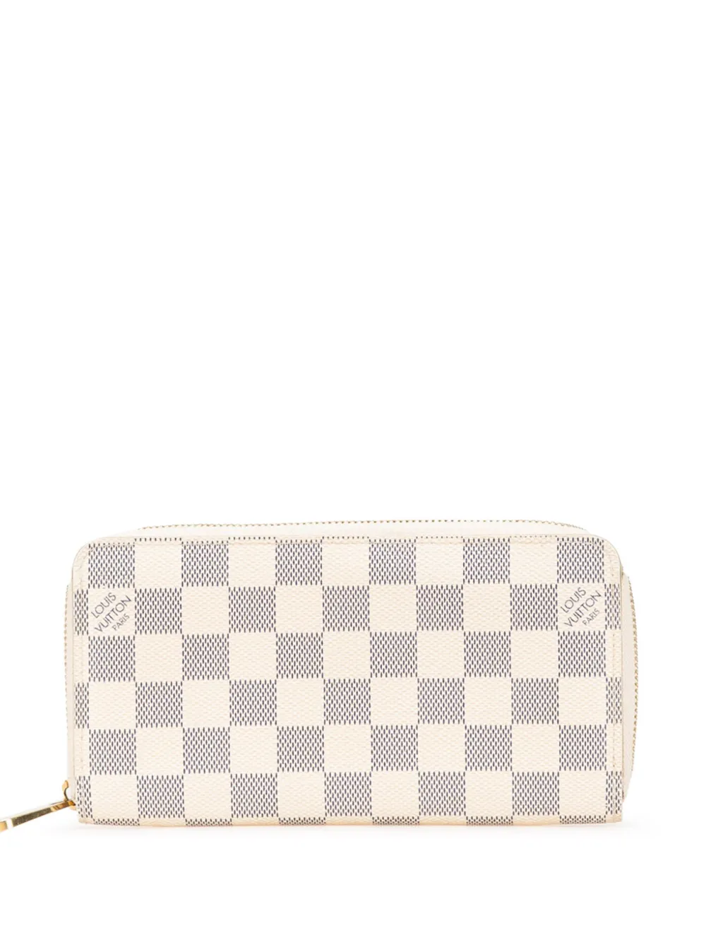 Louis Vuitton Pre-Owned 2008 ダミエ エベヌ ジッピーウォレット 長財布 - ホワイト Louis Vuitton Pre-Owned 2008 ダミエ エベヌ ジッピーウォレット 長財布 - ホワイト