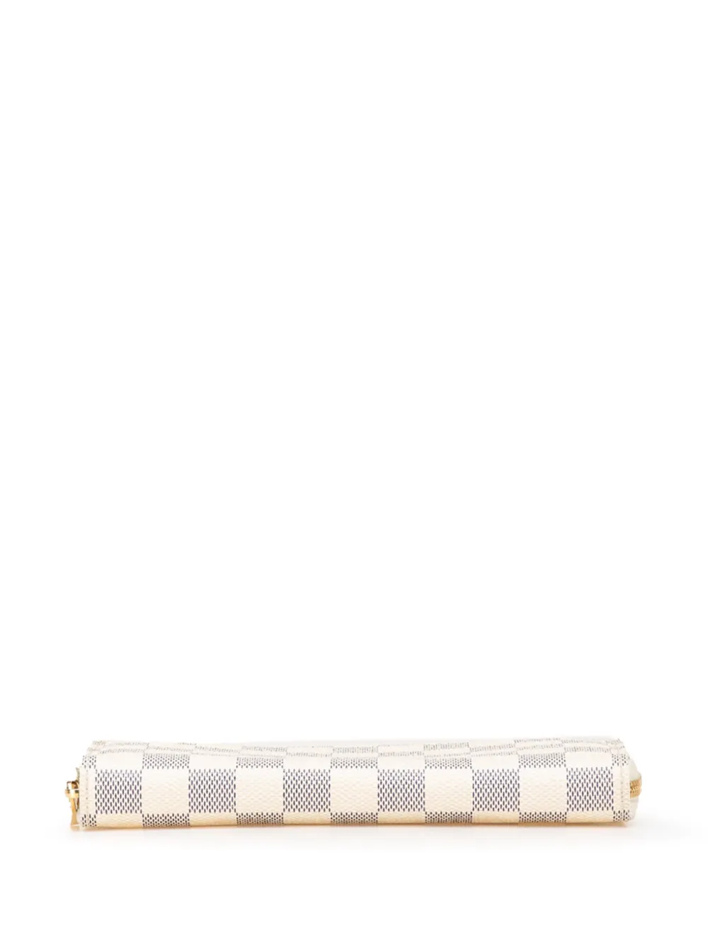 Pre-owned Louis Vuitton 2008 Damier Azur Zippy Wallet Long Wallets In White