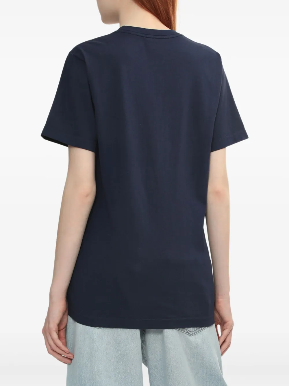 Sporty & Rich logo-print T-shirt Blauw