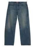 Junya Watanabe MAN logo-patch jeans - Blue