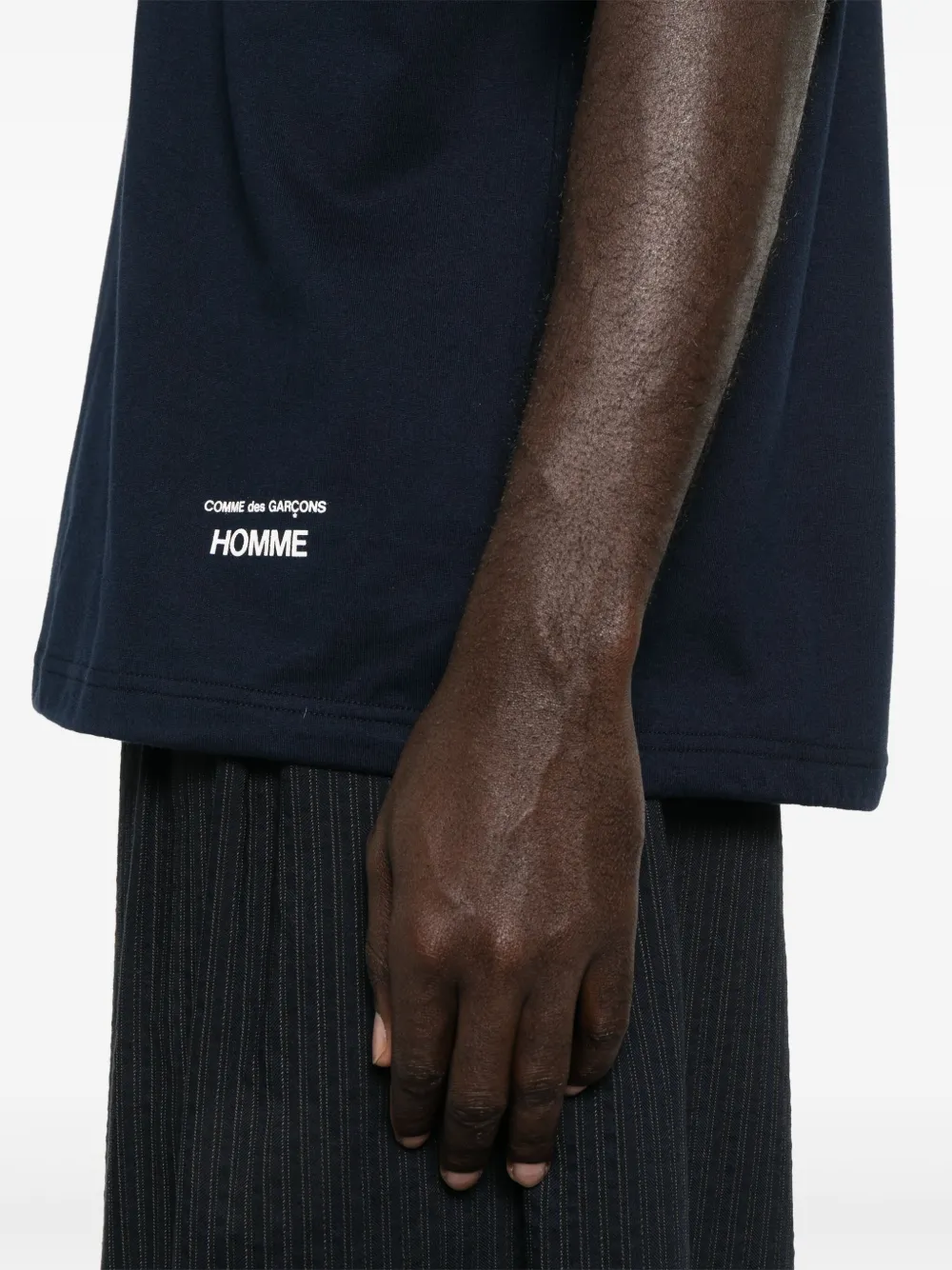 Comme des Garçons Homme T-shirt met logoprint Blauw