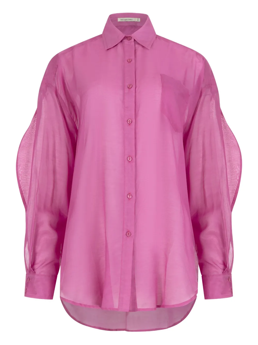 PARAMIDONNA Jade puffed-sleeve button-up shirt | Pink | Image 1