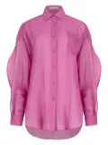 PARAMIDONNA Jade puffed-sleeve button-up shirt - Pink