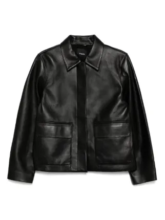 極美品 21SS 定価14万 Theory ラムレザージャケット ブラック Theory レザージャケット | ブラック | FARFETCH JP