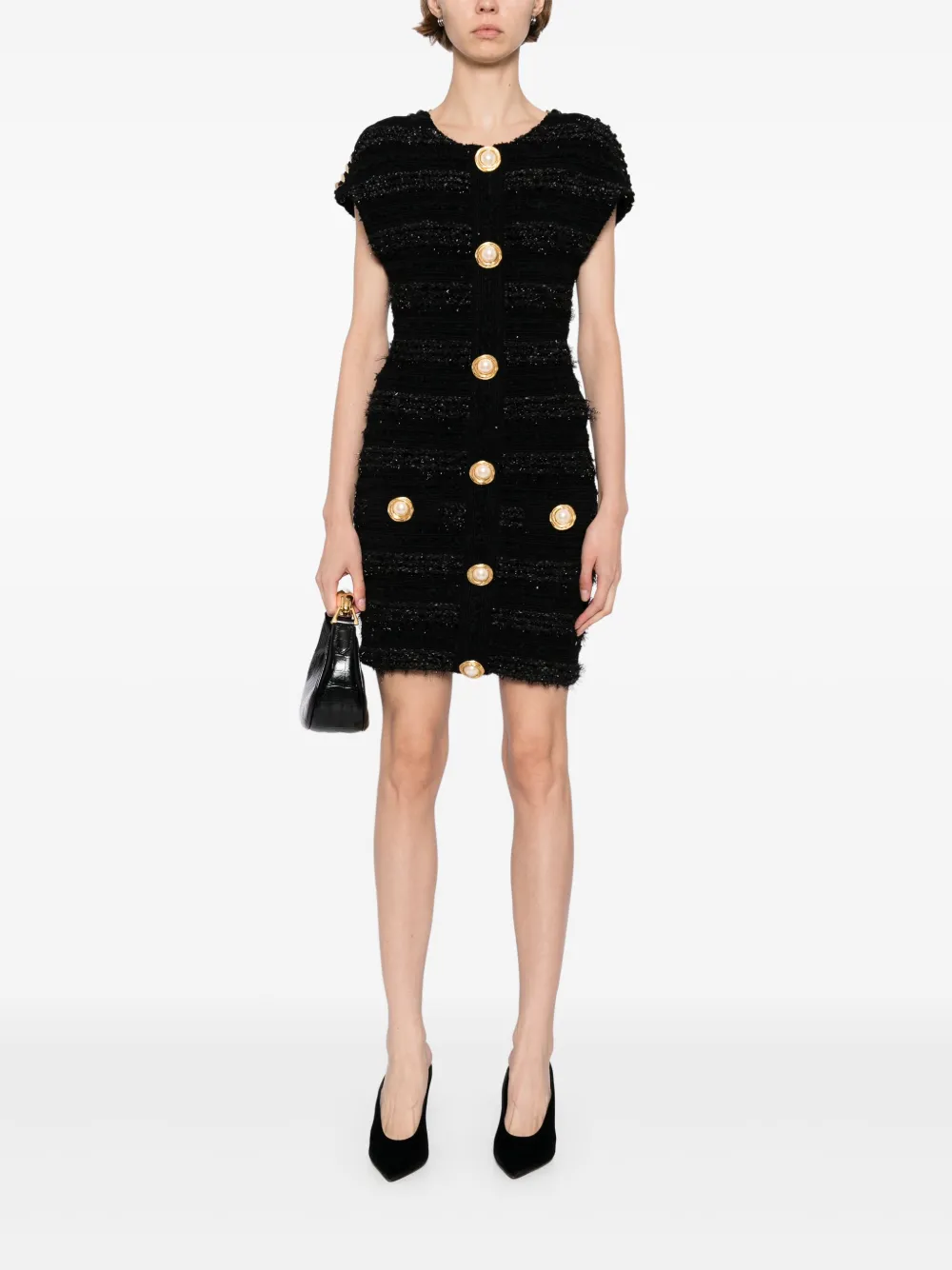 Balmain Tweed jurk - Zwart